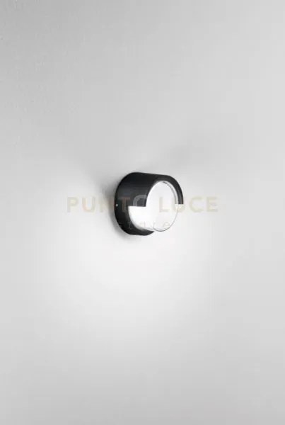 Fonte round applique da esterno 4000k 780lm 12w ip65 nero