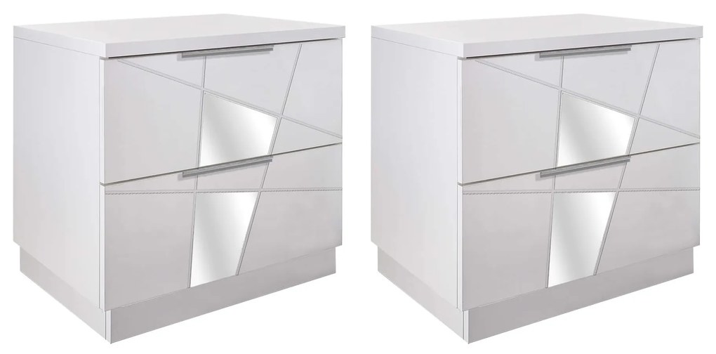 LIA - coppia di 2 comodini da 2 cassetti