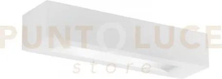 Applique a parete candida bianca 2 luci attacco e14 36x9x7cm in ges...