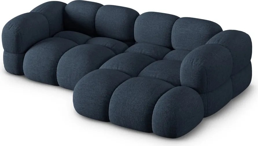 Divano angolare blu scuro (con penisola a destra/con chaise lounge) Loretto – Cosmopolitan Design