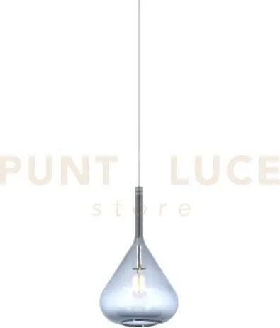 Lampadario sospeso in vetro 1177 blu rosone da acquistare 1 luce at...