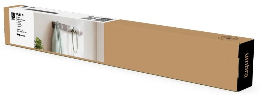 Appendiabiti da parete grigio in legno di pioppo Flip - Umbra