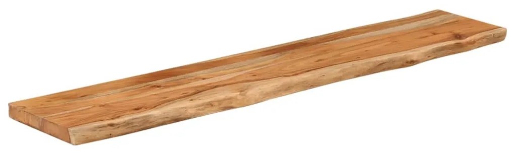 Mensola muro 100x20x2,5cm rettangolare legno acacia bordi vivi