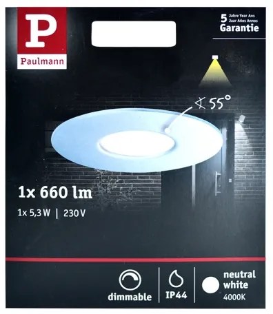 Paulmann 79669 - LED/6,8W IP44 Lampada da bagno da incasso HOUSE 230V
