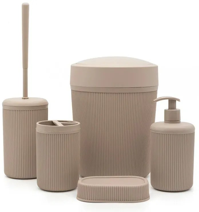 Portascopino da appoggio tortora in plastica Ring