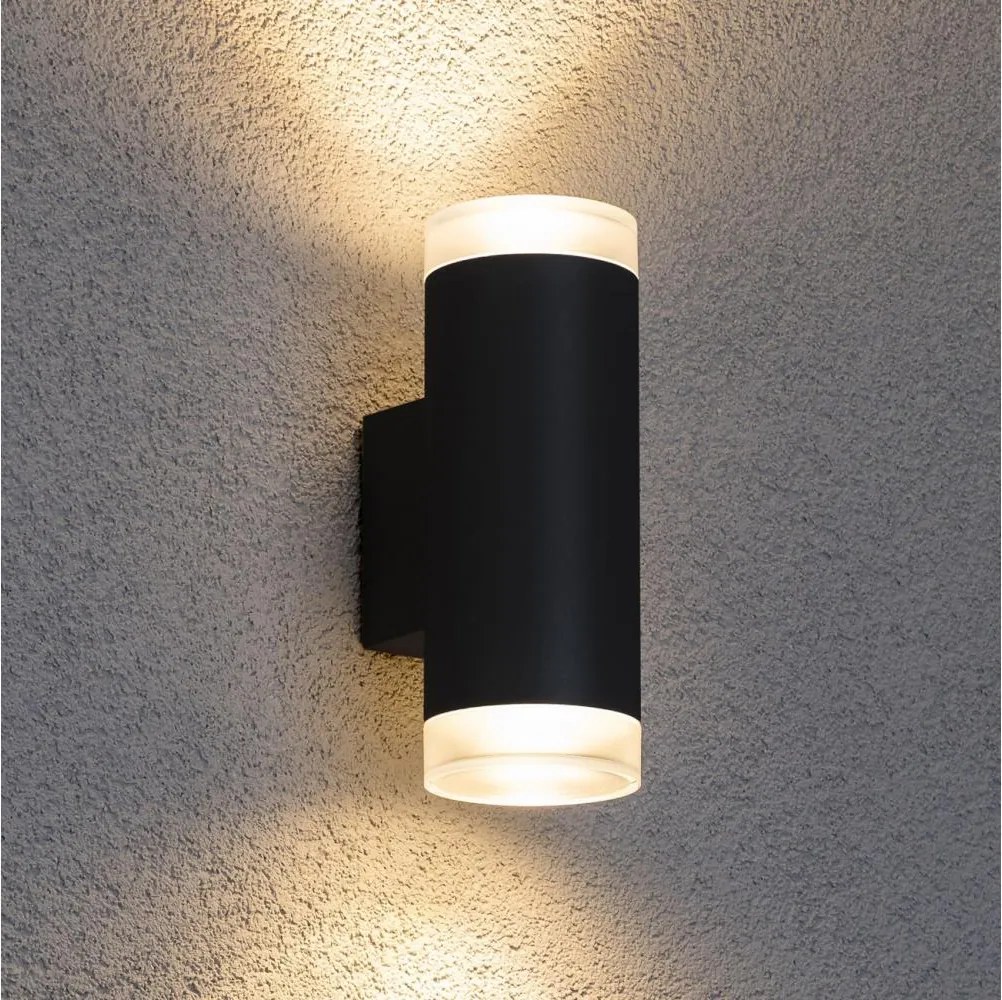 Brilagi - Applique da esterno LED RGBW MATERA 2xGU10/4,8W/230V nero IP54