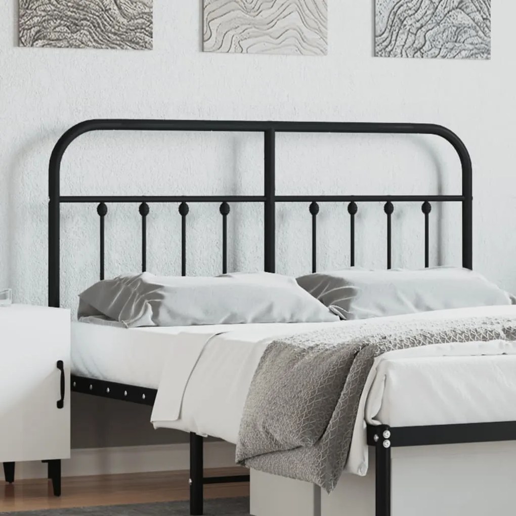 Testiera İn Metallo Nero 150 Cm /