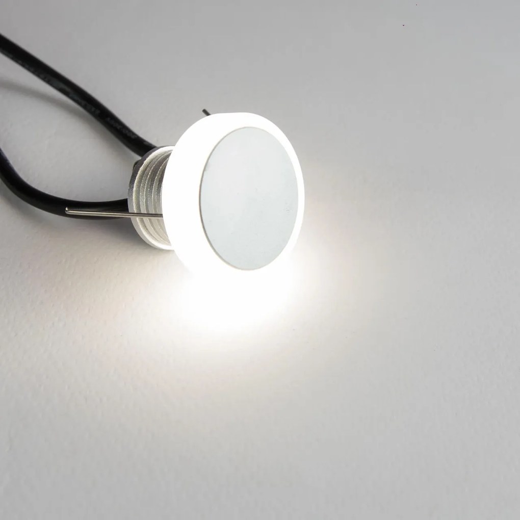 Faretto LED 1W IP65 Tondo Luce Laterale - Professional Colore Bianco Naturale 4.000K