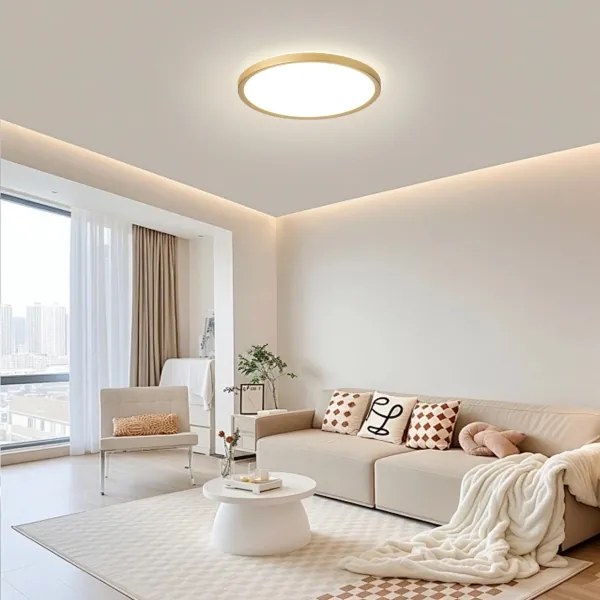 Brilagi - Lampada da bagno ULTRA SLIM LED/24W/230V diam. 42 cm dorata IP54