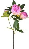 Set 3 Peonia Artificiale con 3 Fiori Altezza 74 cm