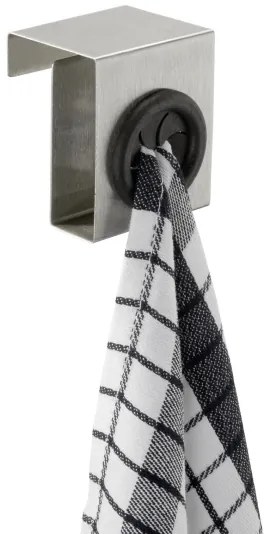 WENKO 4368060100 - Gancio PUSH 5x6 cm argento/nero