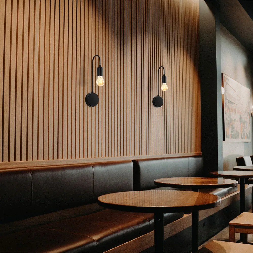 Lampada da parete nera Baston – Opviq lights