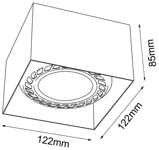 Brosline 1268 - Faretto CAGE 1xGU10/18W/230V bianco