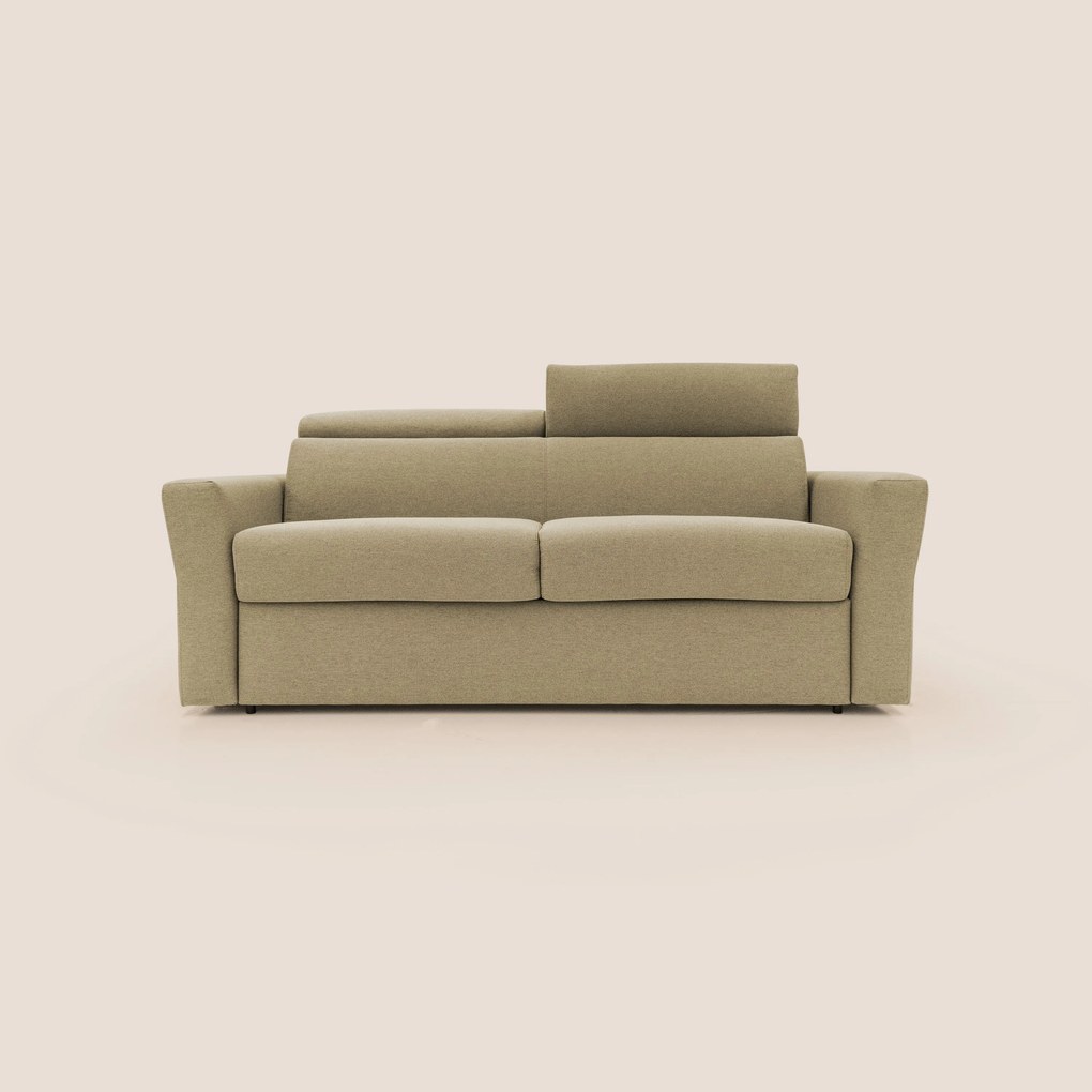 Avalon divano letto 100% ecosostenibile con materasso alto 18 cm in tessuto smacchiabile T05