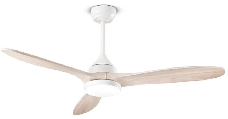 Ventilatore con struttura in metallo. Colore bianco opaco