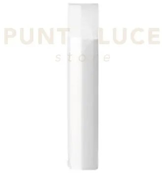 Ges711- paletto bianco 1 luce attacco e27 ip44 alluminio 50cm tondo