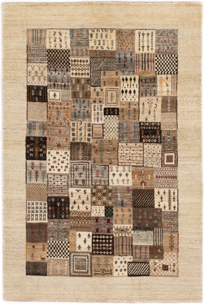 Loribaft Tappeto persiano 140x210 Beige (Iran) Annodato A Mano