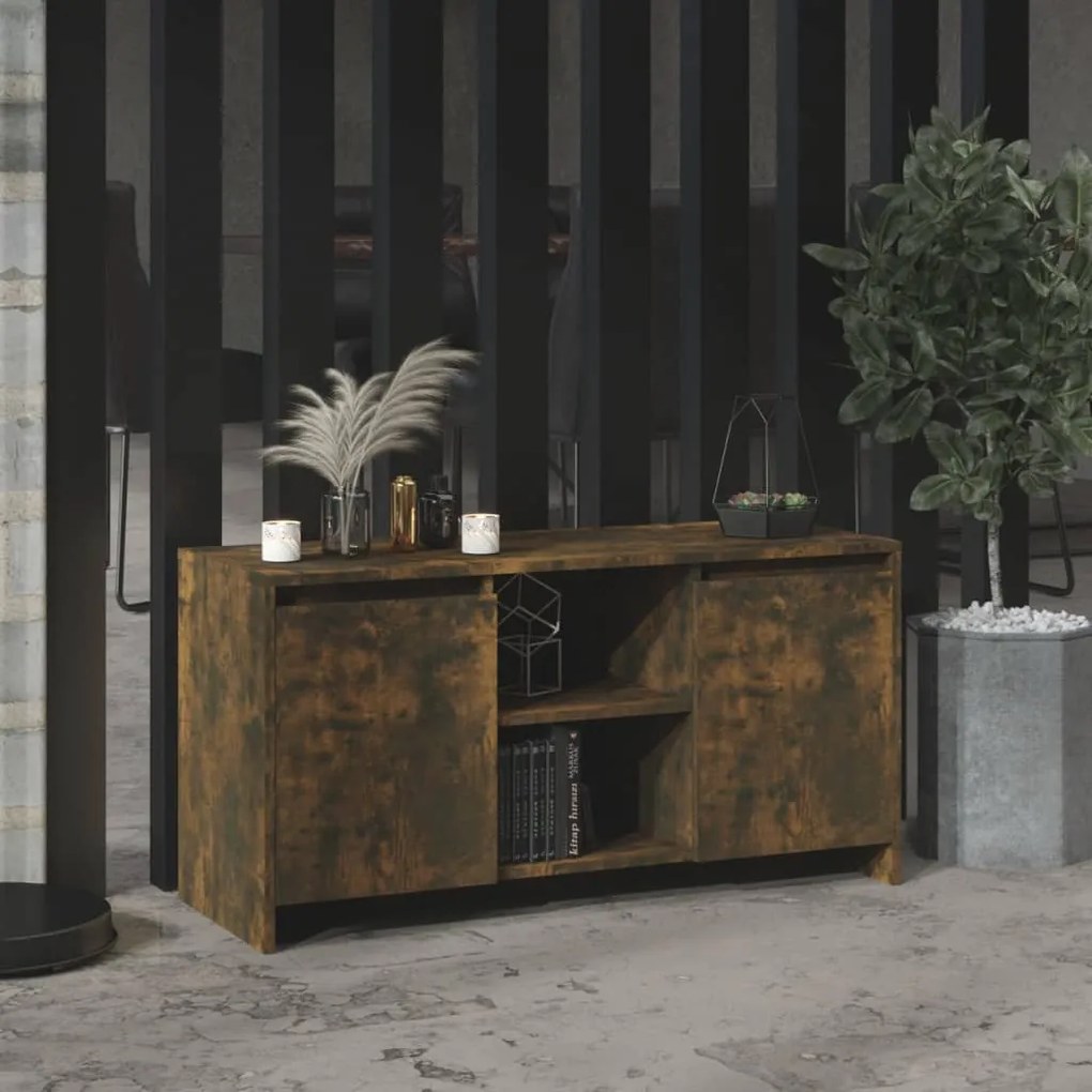 Mobile Porta Tv Rovere Fumo 102x37,5x52,5 Cm İn Truciolato /