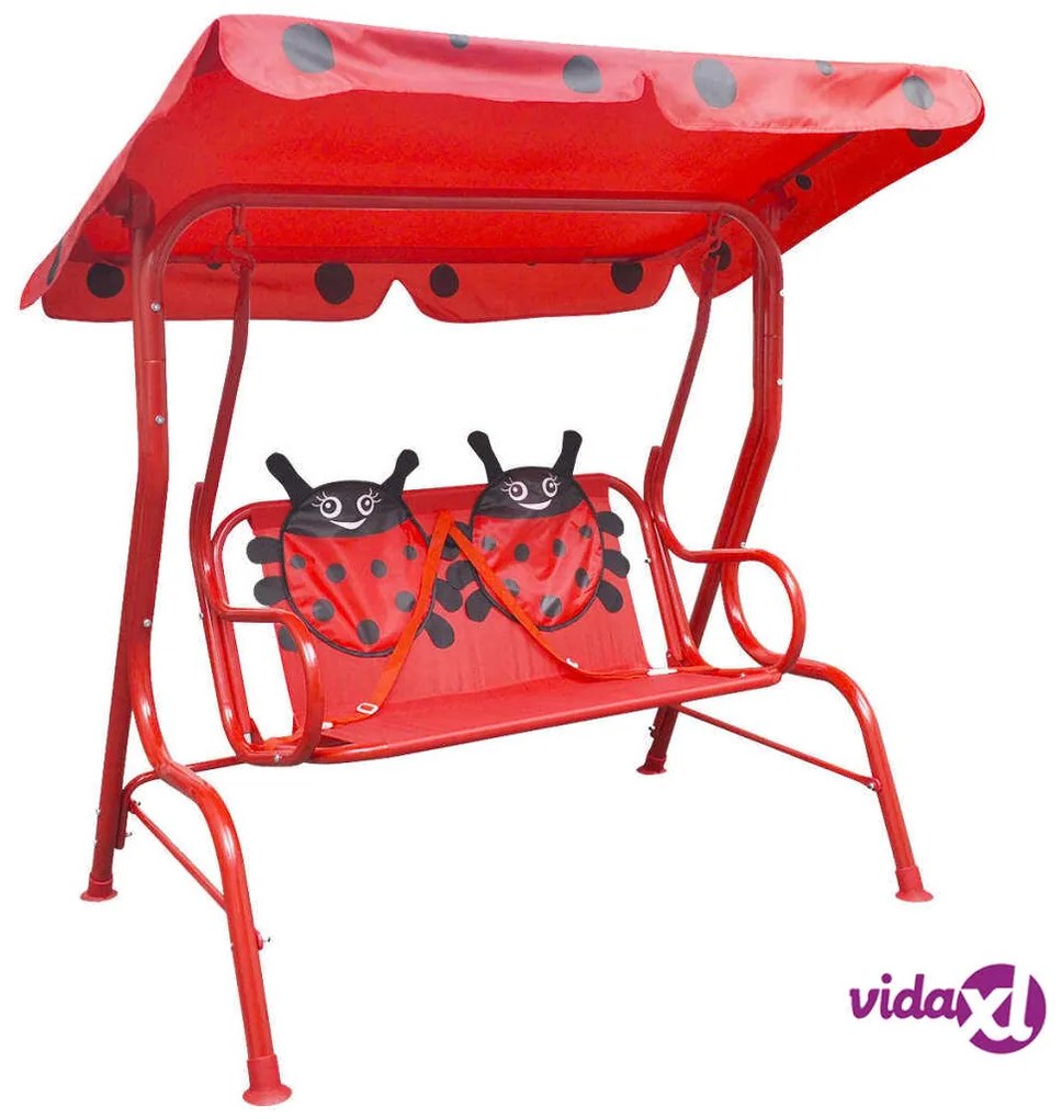 vidaXL Altalena per bambini rossa