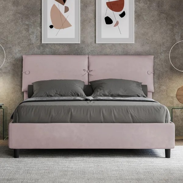 Letto matrimoniale e rete 160x190 in microfibra glicine Sleeper