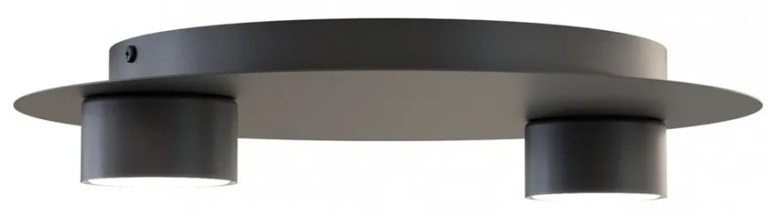 Lampada da soffitto in acciaio BOLX 2 nera 2xGX53 Colore del corpo Nero