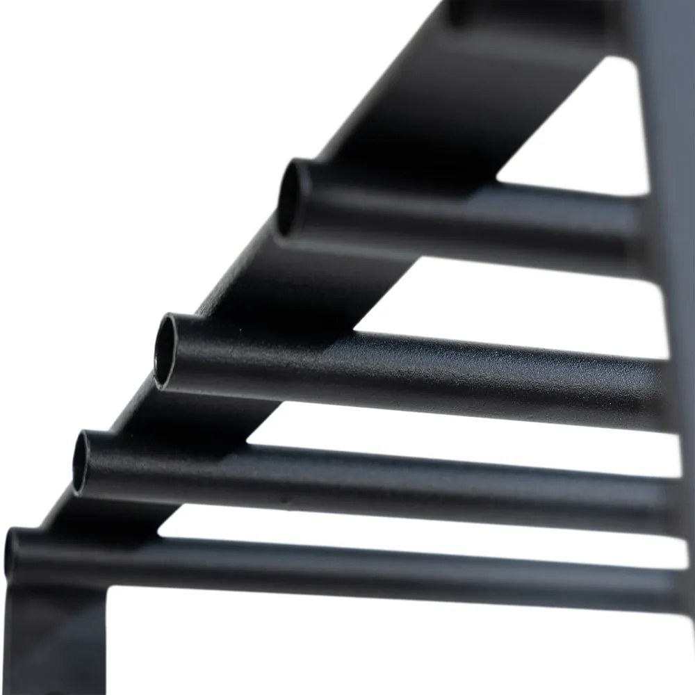 Appendiabiti da parete in metallo nero con ripiano Rex - Spinder Design