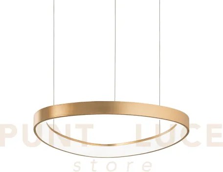 Gemini sospensione led 36 w on-off 4350 lm 4000 k ottone 42,5cm
