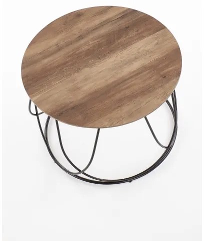 Tavolino NUBIRA 41x60 cm nero/marrone