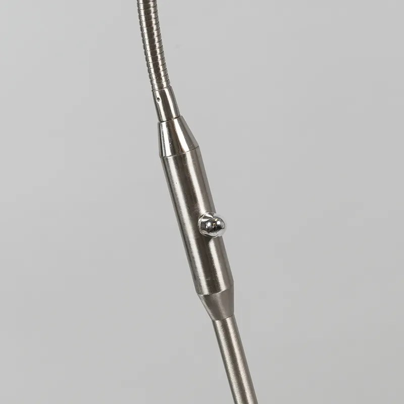 Lampada da terra moderna in acciaio con LED - Eva