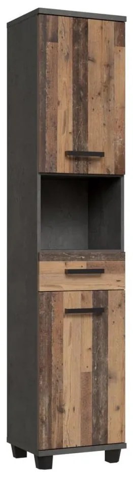 Mobile da bagno VENOM antracite/marrone