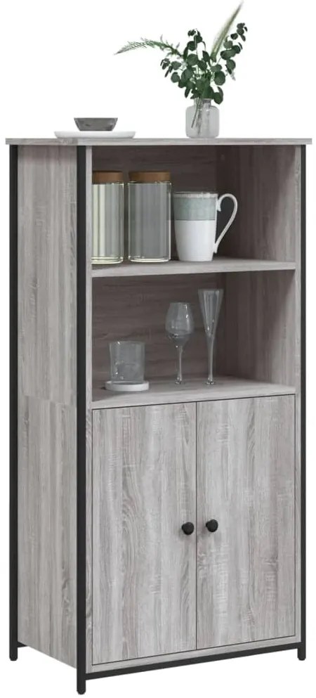 Credenza grigio sonoma 62x36x121,5 cm in legno multistrato