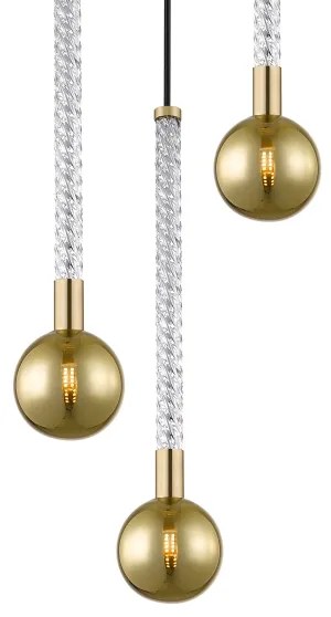 Zuma Line P0583-03B-2GHF - Lampadario a sospensione con filo MIDA 3xG9/6W/230V ottone