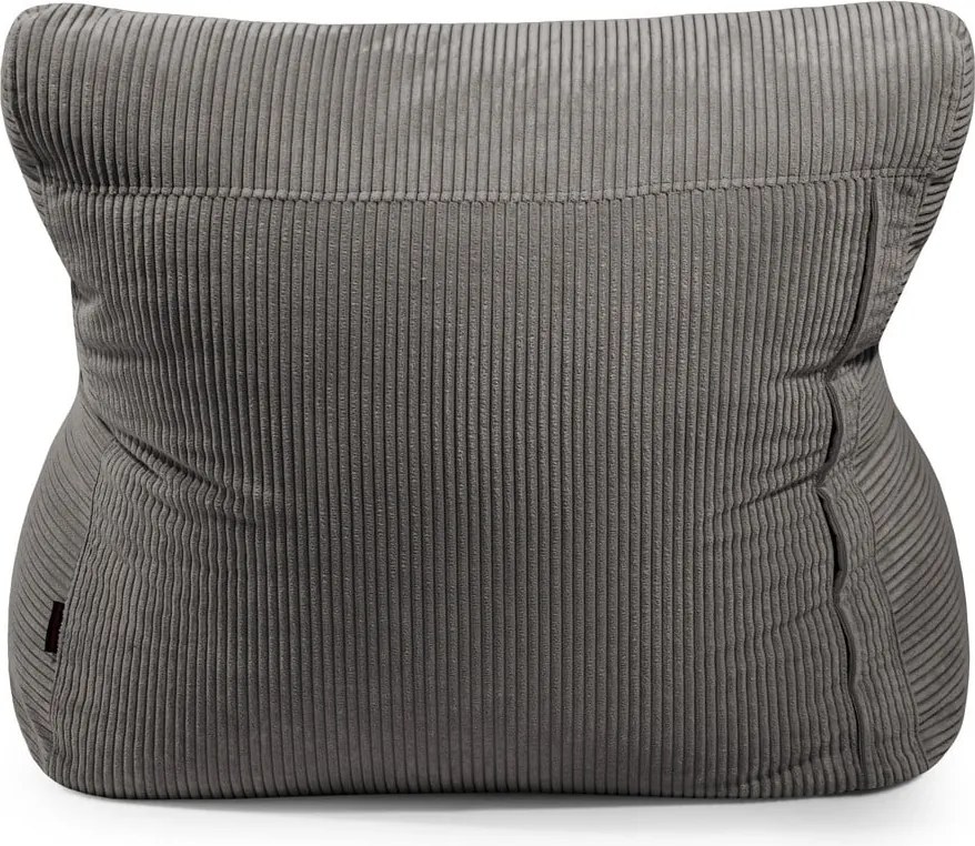 Puof a sacco grigio chiaro con rivestimento in velluto a coste Lounge 100 – SLOWDOWN