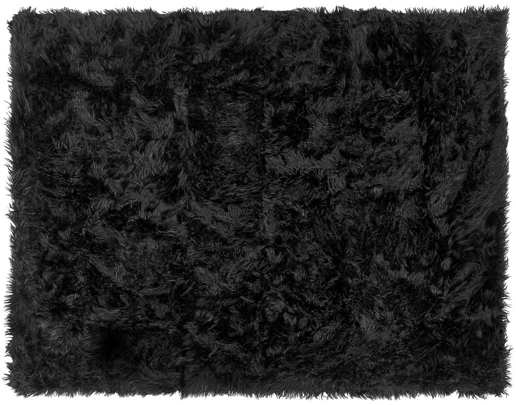 Coperta pelliccia sintetica nero 150 x 200 cm DELICE Beliani