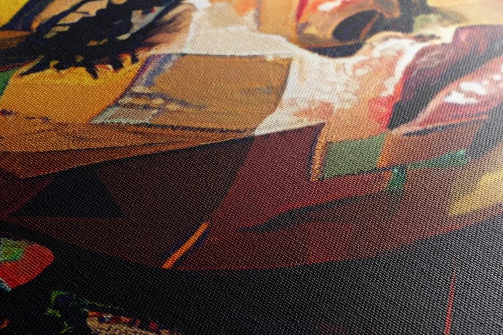Stampa su tela – Fascino della donna in design patchwork