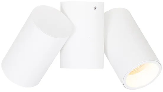 Faretto di design bianco 2 luci orientabile - Michael