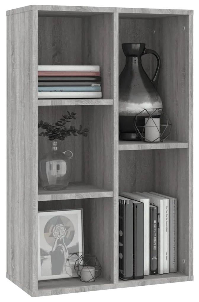 Libreria/Credenza Grigio Sonoma 50x25x80 cm Legno Multistrato