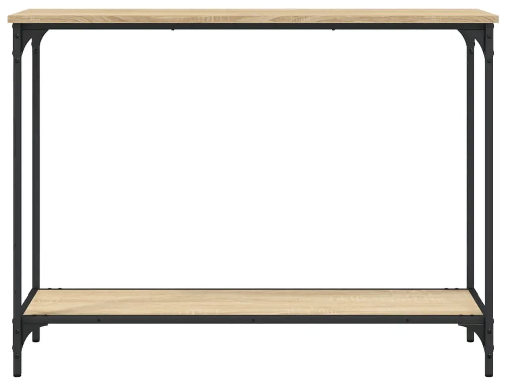 Tavolino consolle rovere sonoma 101x30,5x75cm legno multistrato