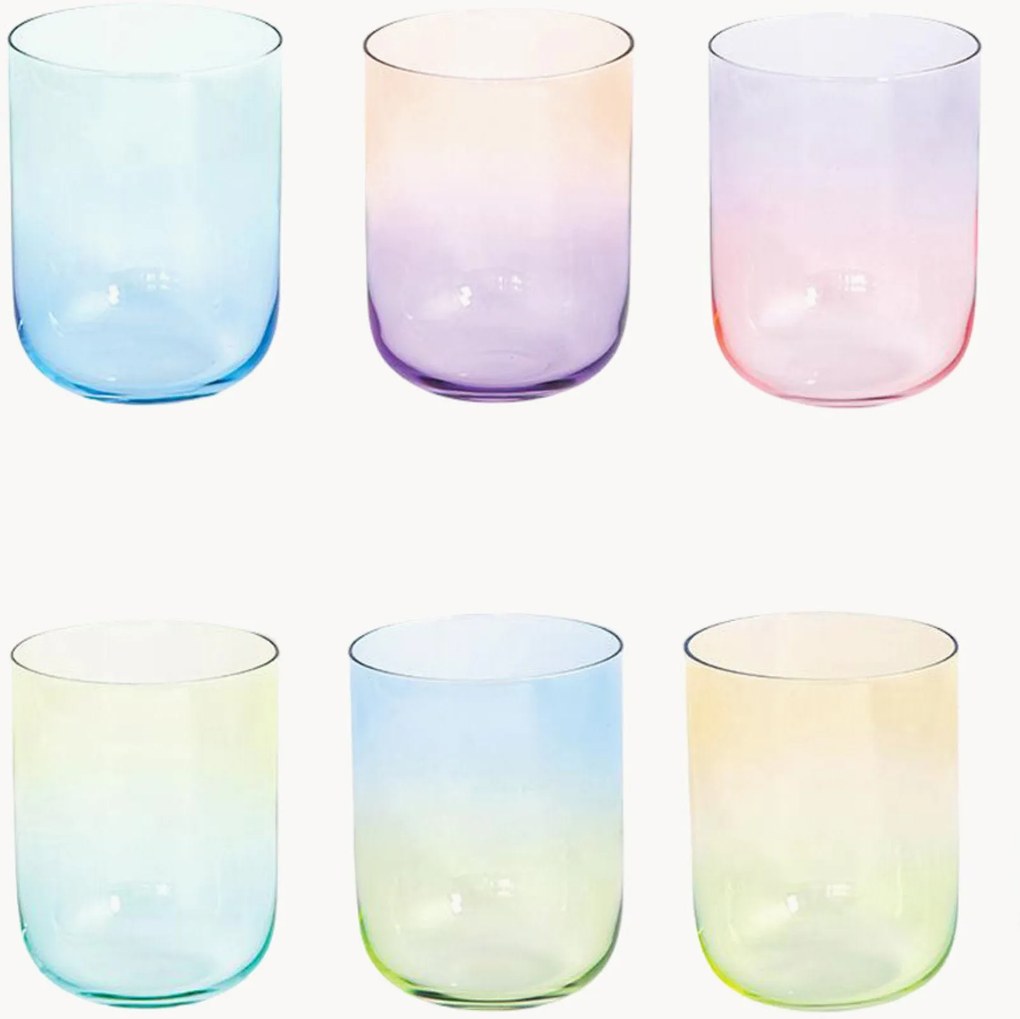 Set di 6 bicchieri Rainbow