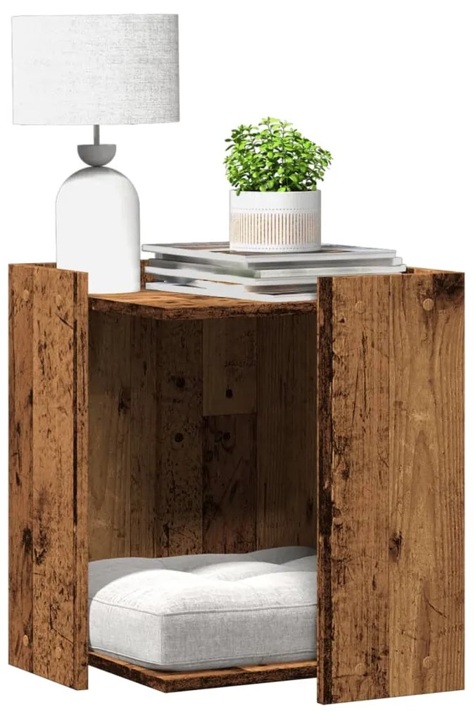 Recinto Lettiera Gatti Grigio Sonoma 60x40x40 Cm İn Truciolato /