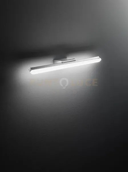 Applique metallo cromo lucido e acrilico bold led 14w 3000k cri?80 ...
