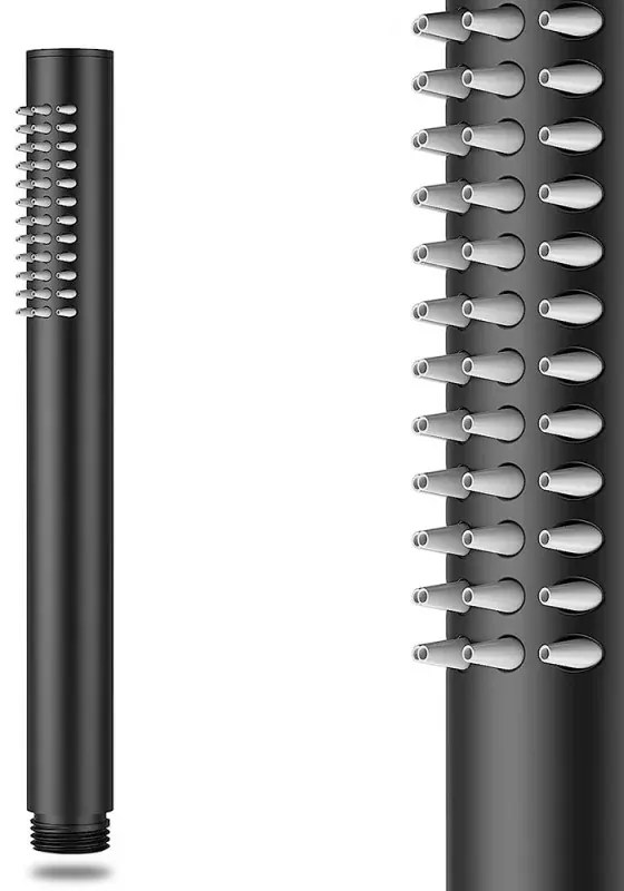 Set doccia incasso nero opaco zigrinato con soffione 30 e kit doccia Gemini