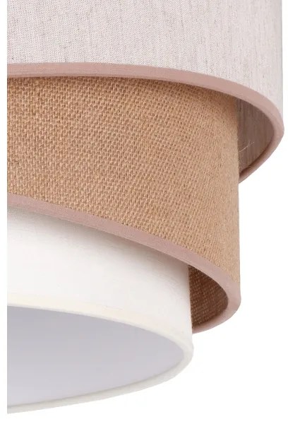 Duolla - Lampadario a plafone KOBO 1xE27/15W/230V diametro 45 cm beige/marrone/bianco