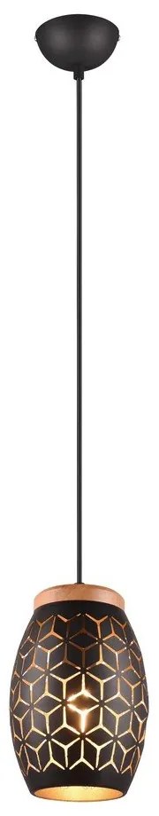 Apparecchio a sospensione nero ø 15 cm Bidar - Trio