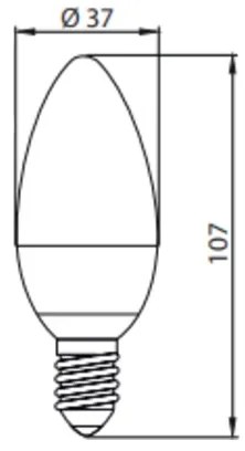 Lampadina LED ECOLINE C37 E14/7W/230V 4000K -  Brilagi