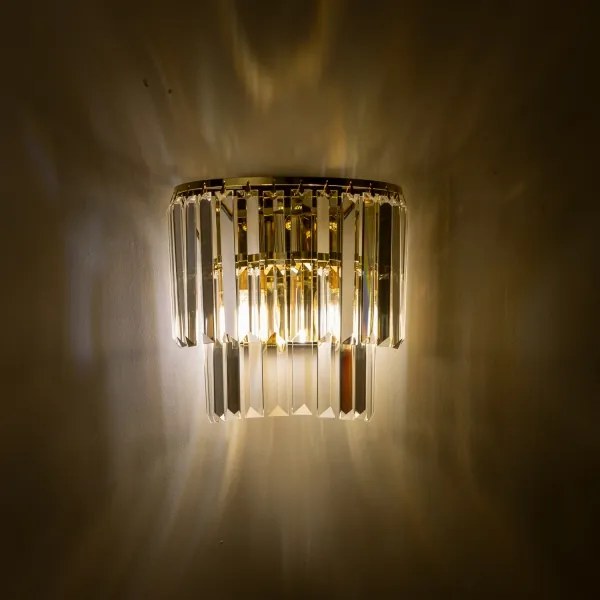 Brilagi - LED Applique di cristallo MOZART 2xE14/40W/230V oro