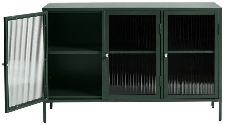 Vetrina in metallo verde Bronco, altezza 85 cm - Unique Furniture