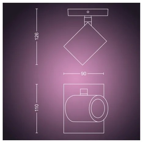 Philips - RGBW Faretto LED dimmerabile Hue ARGENTA 1xGU10/4,2W/230V