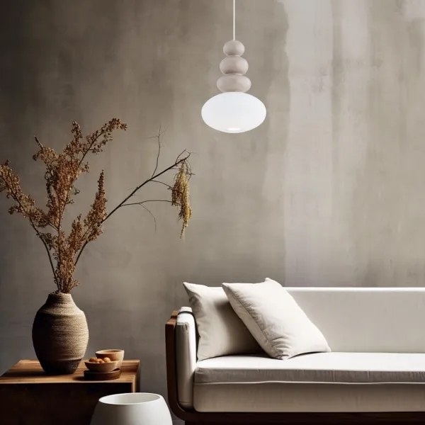 Argon 8819 - Lampadario a sospensione con filo DIEGO 1xGU10/5W/230V bianco/grigio