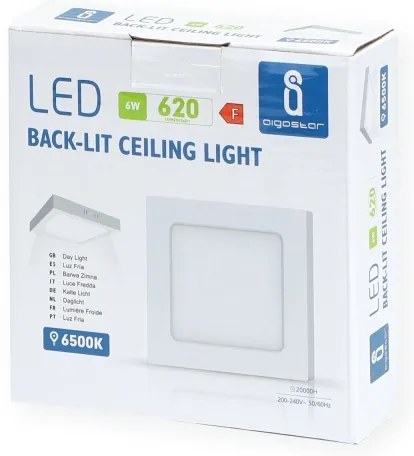Aigostar - LED Plafoniera LED/6W/230V 12,2x12,2 cm 6500K bianco